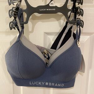 Lucky Brand Blue, Black, and Gray Sports Bra Pack